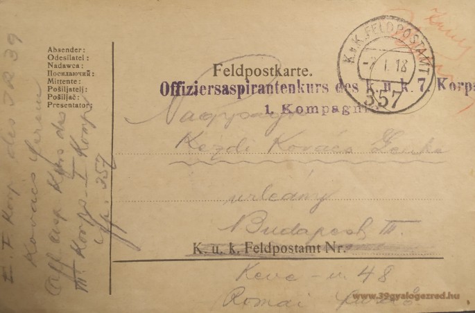 39-es szilveszter, 1917.